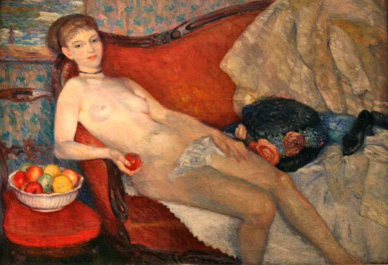 William Glackens Nude with Apple oil painting picture